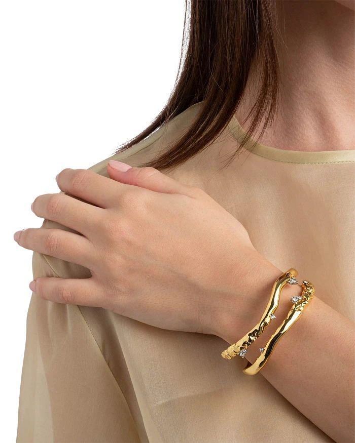Alexis Bittar Crystal Thorned Open Cuff Bracelet 3