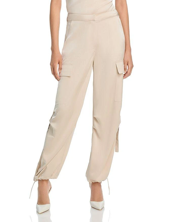 AQUA Drawstring Hem Cargo Pants - Exclusive 1