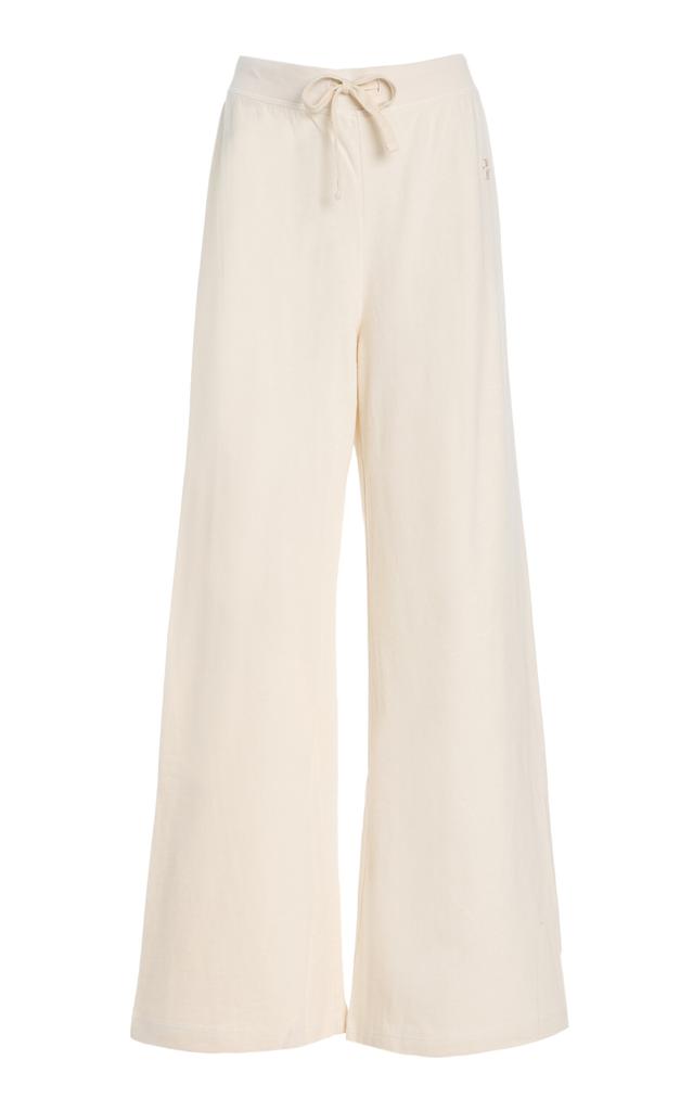 ÉTERNE Éterne - Cotton Wide-Leg Sweatpants - Ivory - M - Moda Operandi