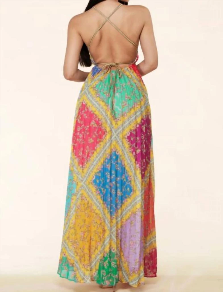 L'ATISTE Bohemian Goddess Dress In Multicolor 2