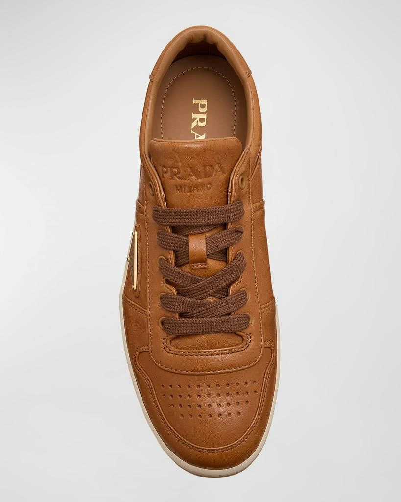 Prada Men's Downtown Napa Leather Low-Top Sneakers 5