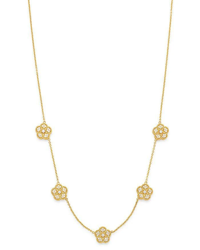 Roberto Coin 18K Yellow Gold Daisy Diamond Station Necklace, 17.5" - Exclusive 1