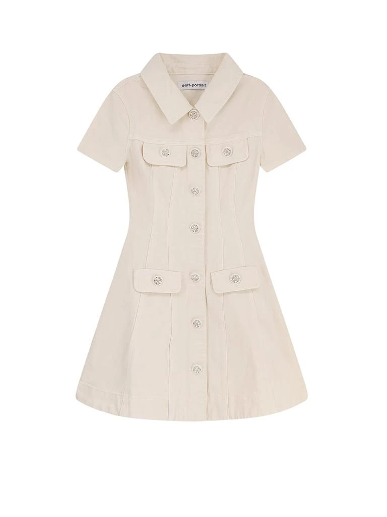 Self-Portrait Collared Denim Mini Dress  On Sale Now with Up to 54% Off |  Discover Exclusive Deals & Savings at BeyondStyle  Authentic Self Portrait  dresses|adult|apparel & accessories|women|clothing with Limited-Time  Discounts,