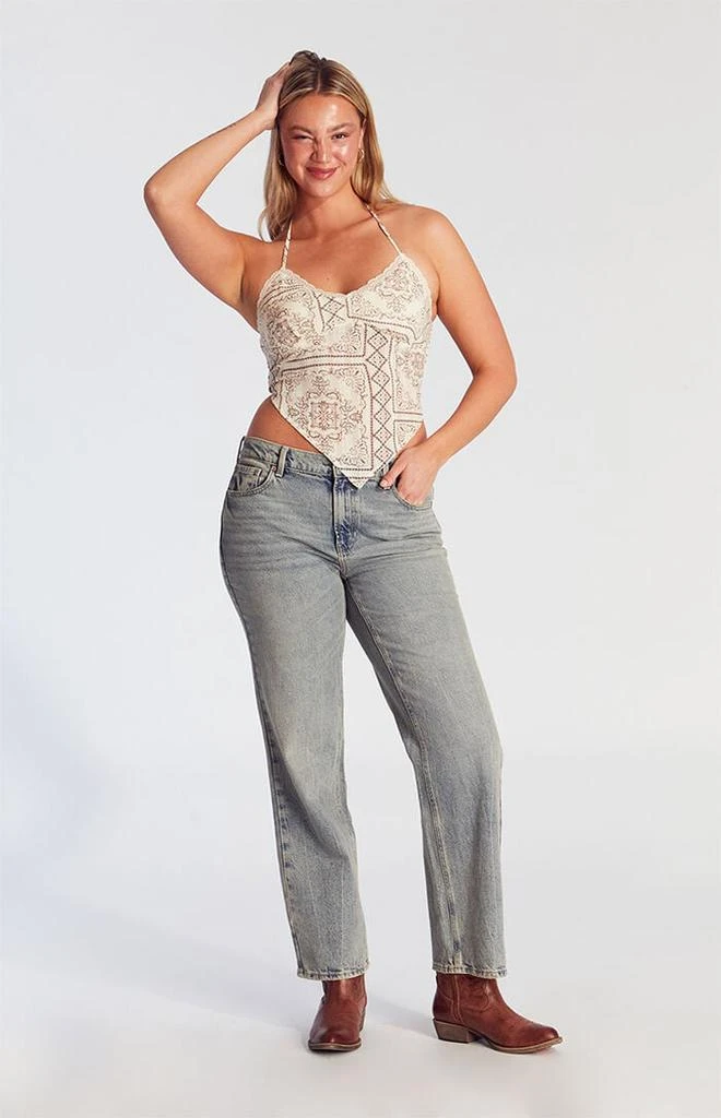 PacSun Jordyn Low Rise Straight Leg Jeans Medium Indigo 1