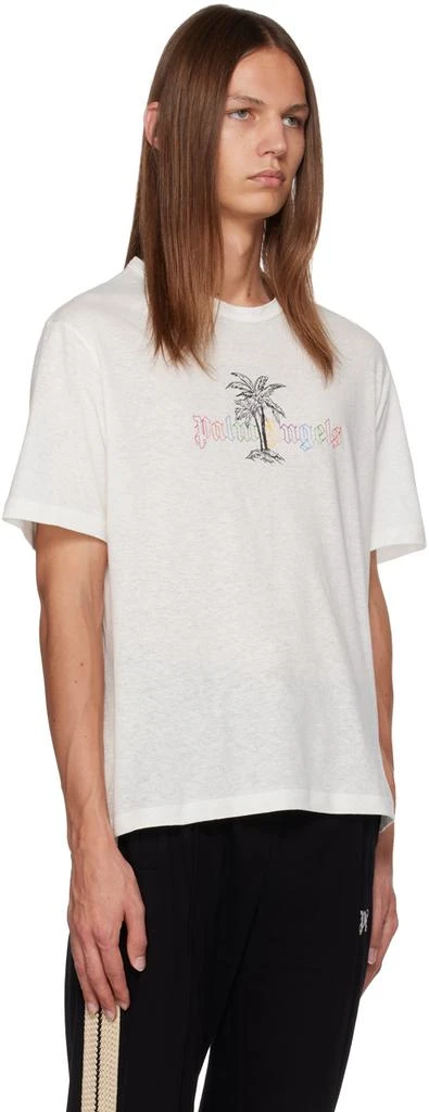Palm Angels White Printed T-Shirt 2