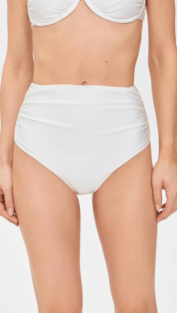 SIMKHAI Teya High Waisted Ruched Bikini Bottoms 1