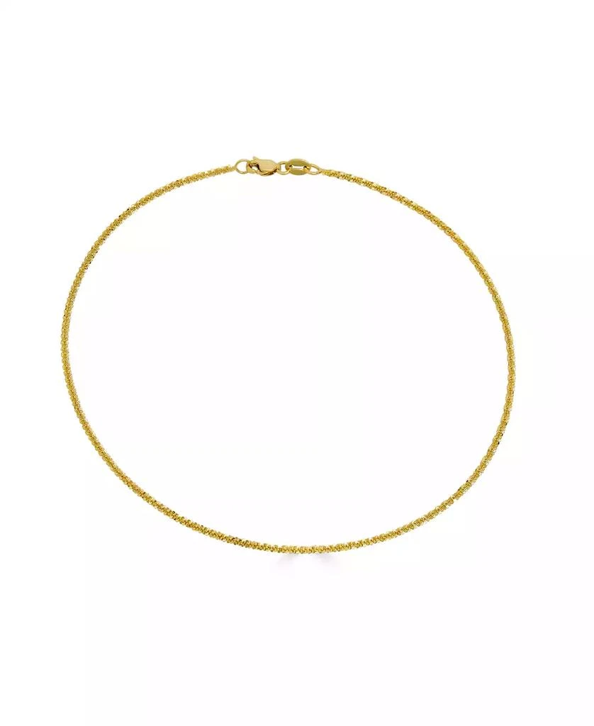 Macy
s Sparkle Chain Ankle Bracelet, 10" (1-1/2mm) in 14k Yellow Gold or 14k White Gold.