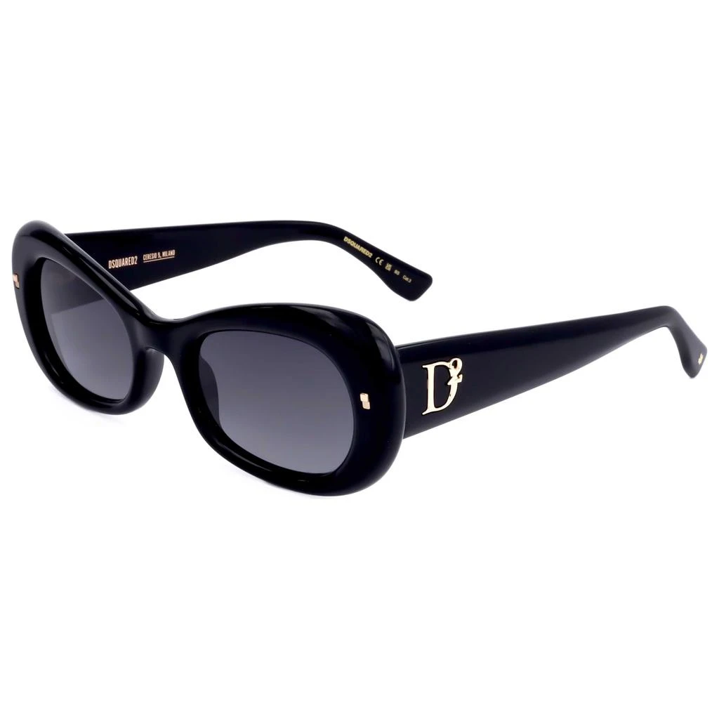 Dsquared2 DQ0026 Aviator Sunglasses in Black Acetate display picture 3