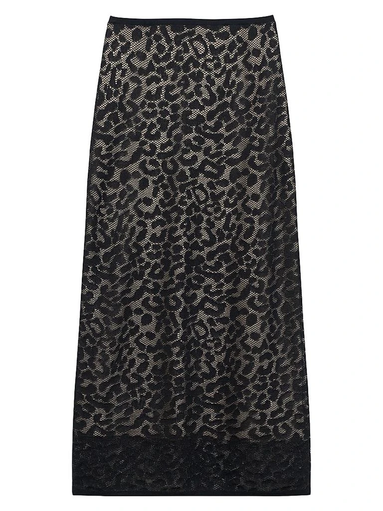 Theory Bleecker Animal Lace Midi-Skirt