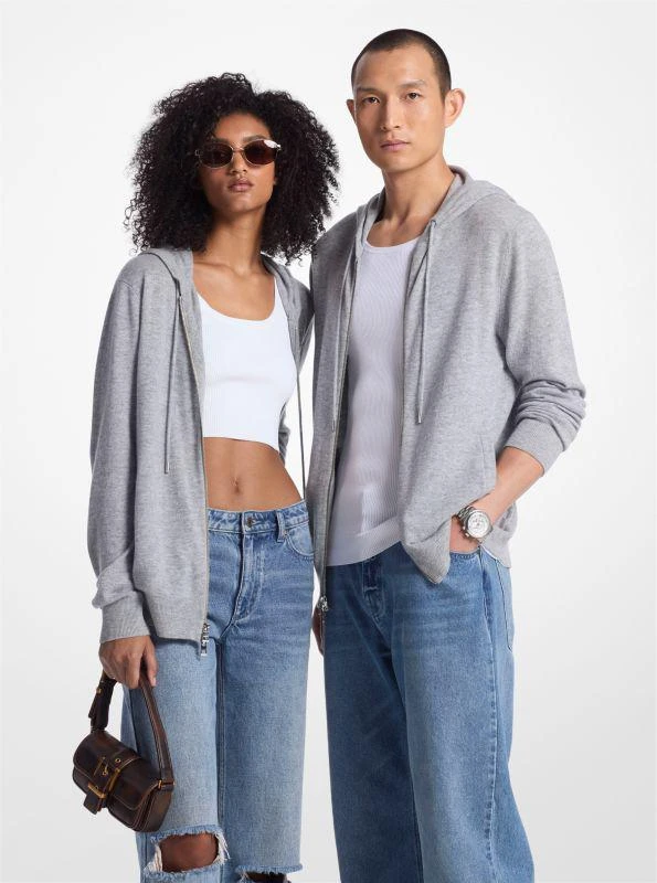 Michael Kors Wool and Cashmere Blend Zip-Up Hoodie 1