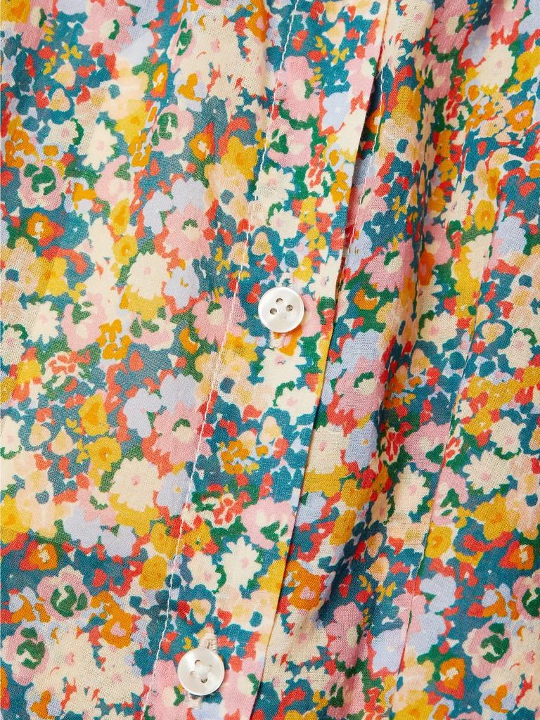 Birds of Paradis Della Floral Cotton Button-Front Shirt 6