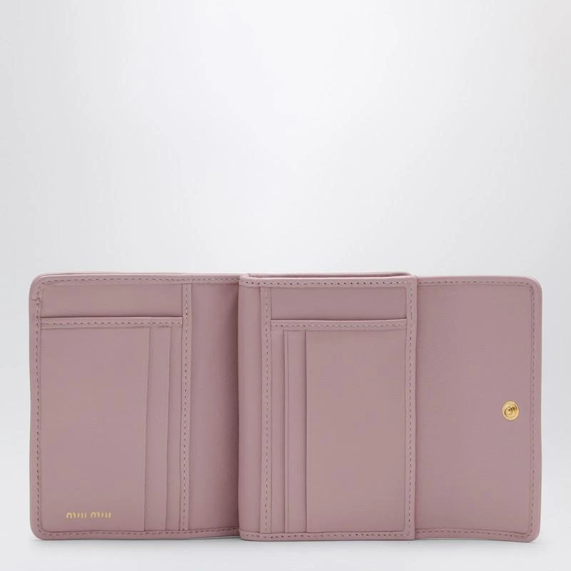 Miu Miu Alabaster-coloured matelassé leather small wallet 3