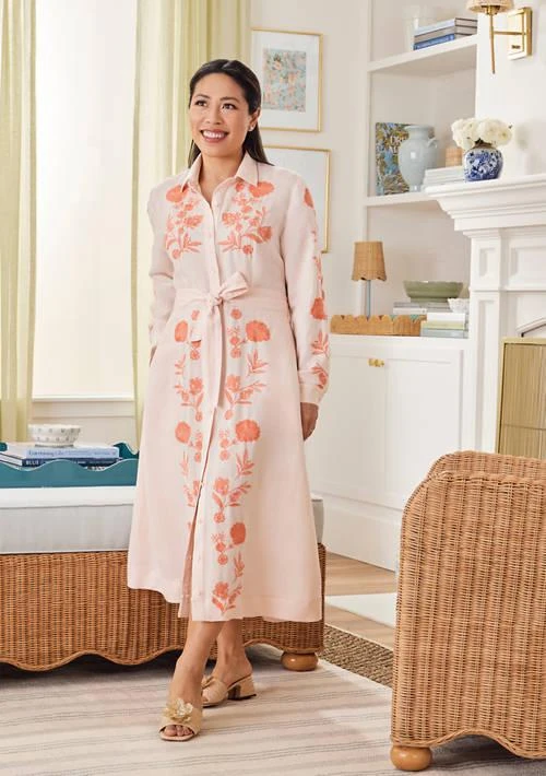 Crown & Ivy™ Ivy Society Social X Crown Ivy The Caroline Shirtdress 1