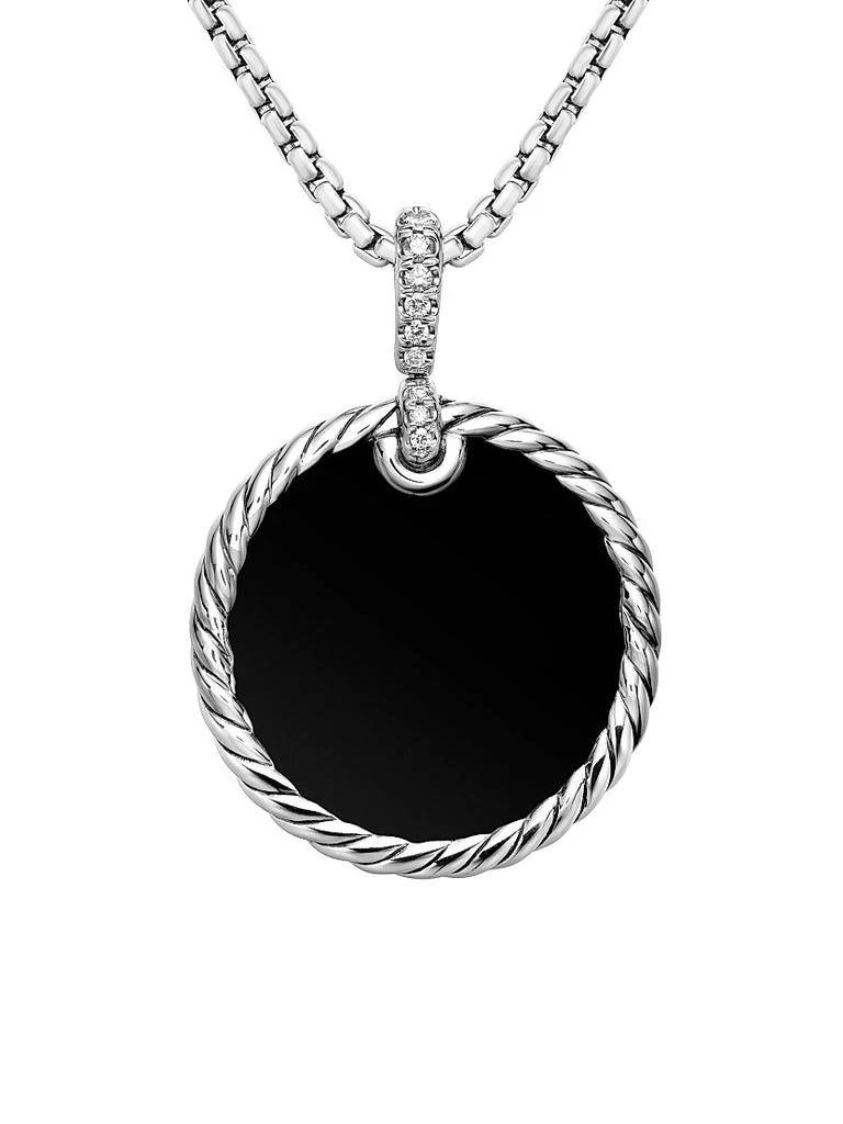 David Yurman DY Elements Reversible Disc Pendant in Sterling Silver 1