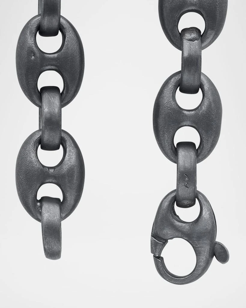 Marco Dal Maso Men
s Ulysses Oxidized Sterling Silver Marine Link Necklace, 20.5"L 3