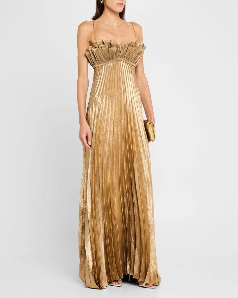 Acler Sanna Pleated Metallic Dress 2