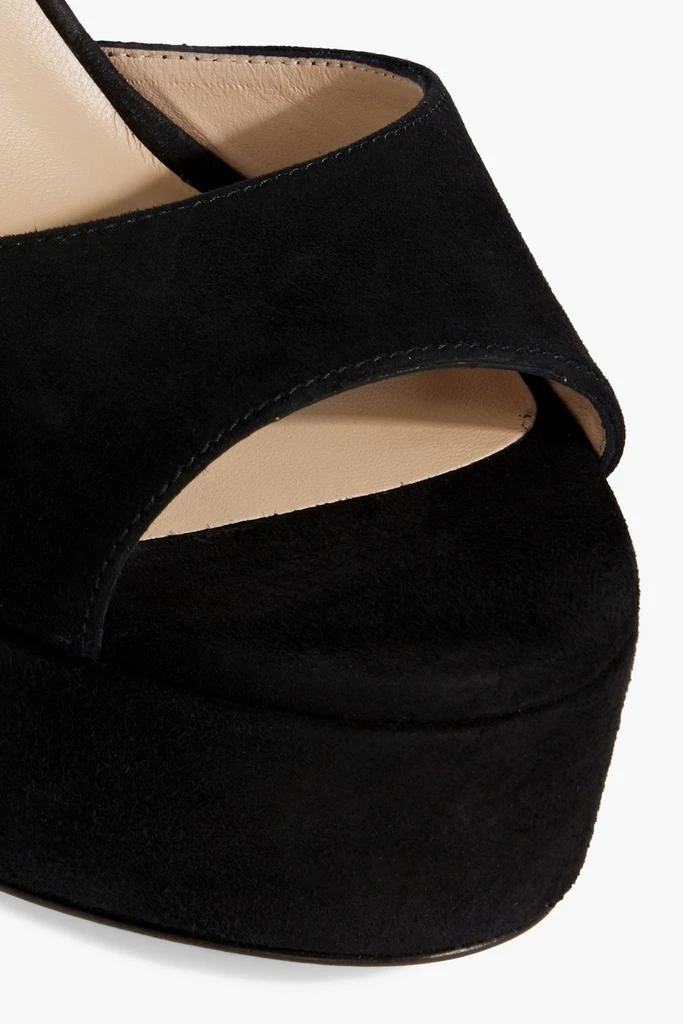 Stuart Weitzman Disco suede platform sandals 4