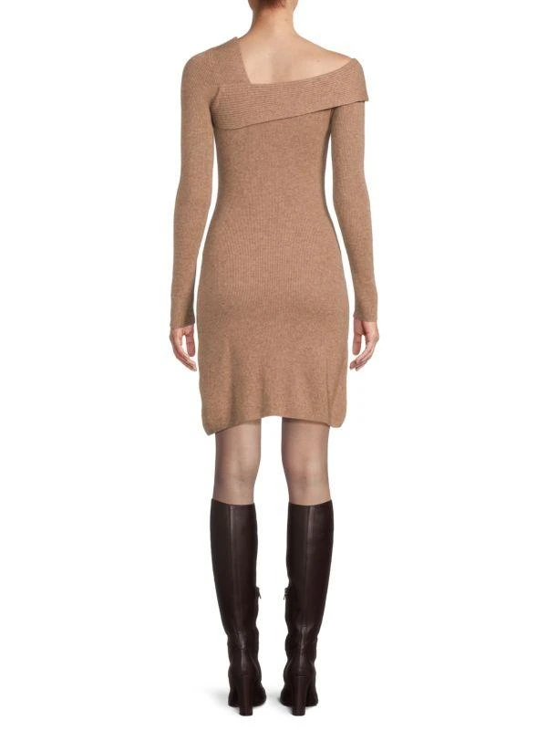 Naadam One-Shoulder Wool Blend Mini Bodycon Sweater Dress 2