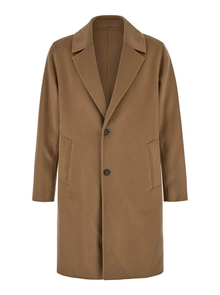 Low Brand Beige Coat With Classic Revers In Wool Man 1