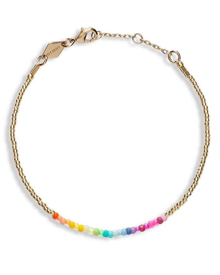 ANNI LU Golden Rainbow Beaded Bracelet in 18K Gold Plated  1