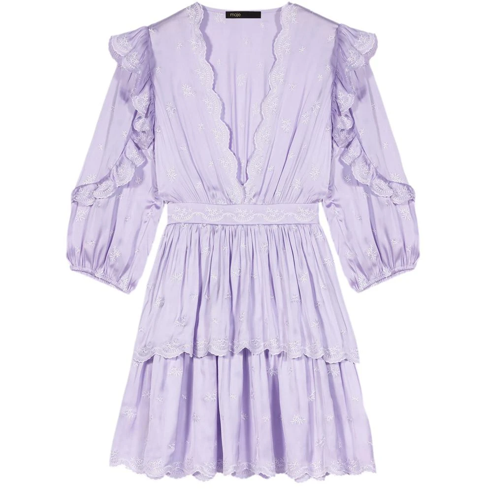 Maje Short satin-look embroidered dress - Dresses & Skirts - BeyondStyle