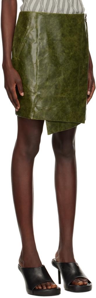 Song for the Mute Green Wrap Around Miniskirt