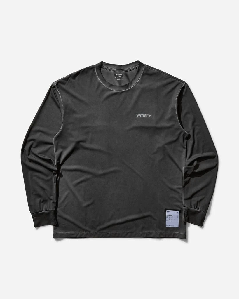 Satisfy Men's AuraLite Long T-Shirt Black Pigment 1