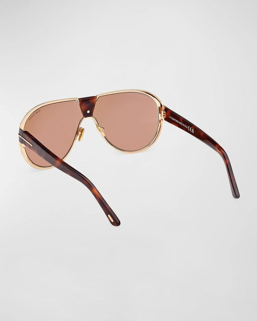 Tom Ford Men's Vicenzo Metal and Acetate Aviator Sunglasses 2