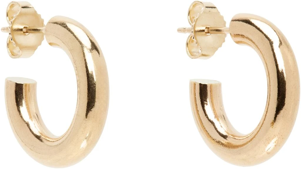 Laura Lombardi Gold Mini Curve Earrings 2