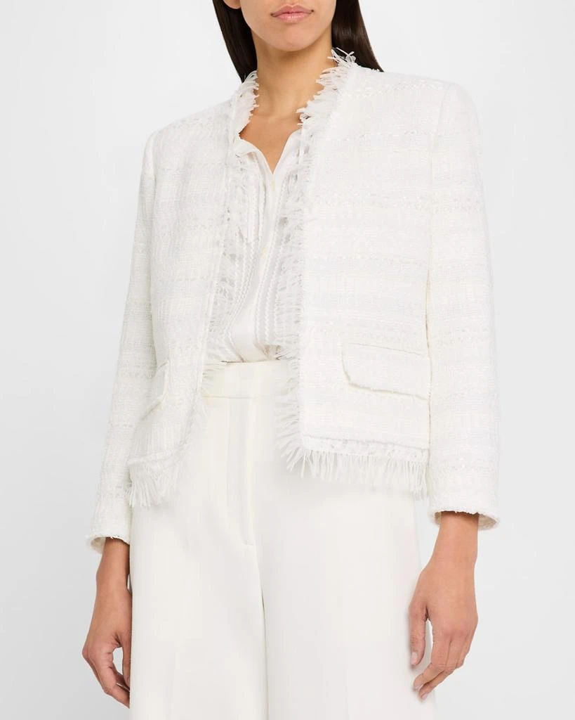 Kobi Halperin Harper Fringe-Trim Tweed Jacket 4