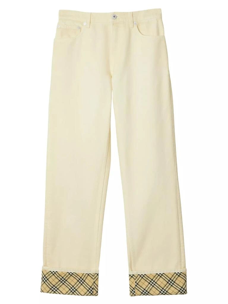 Burberry Check Mid-Rise Straight-Leg Jeans 1