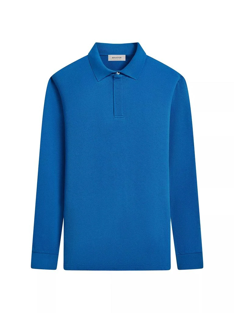BUGATCHI Stretch Cotton Three-Button Polo Shirt 1