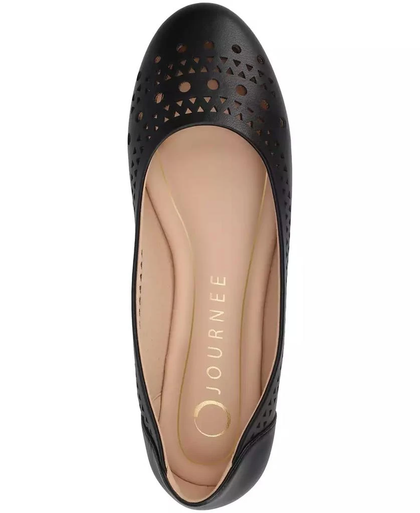 Journee Collection Women's Kamrah Perforated Ballet Flats 4