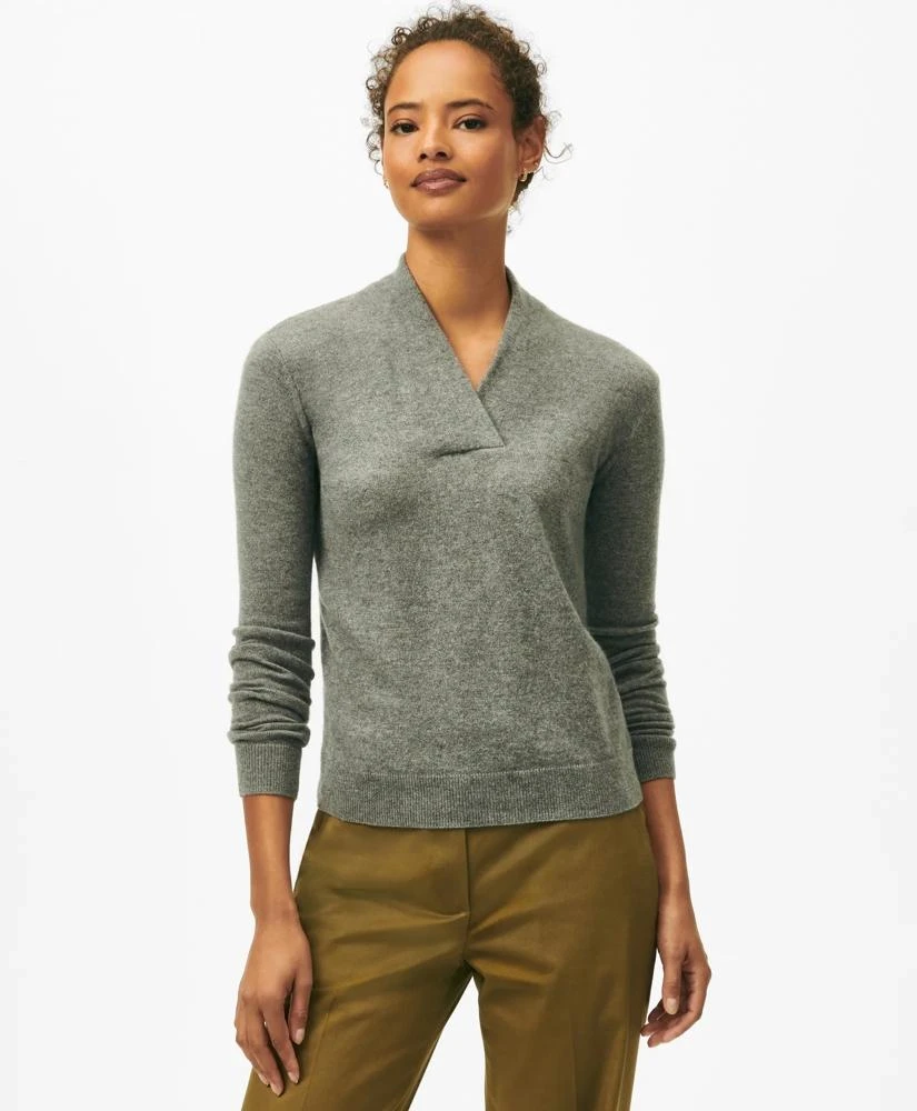 Brooks Brothers Silk-Cashmere Shawl-Collar Sweater 1