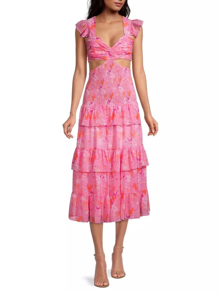 Likely Neely Smocked Cut-Out Midi-Dress 2