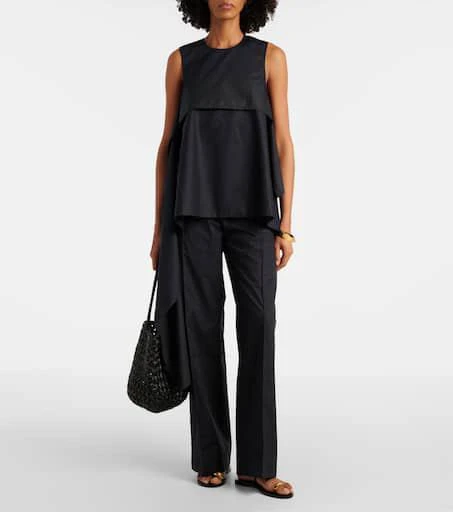 Plan C High-rise cotton straight pants 2
