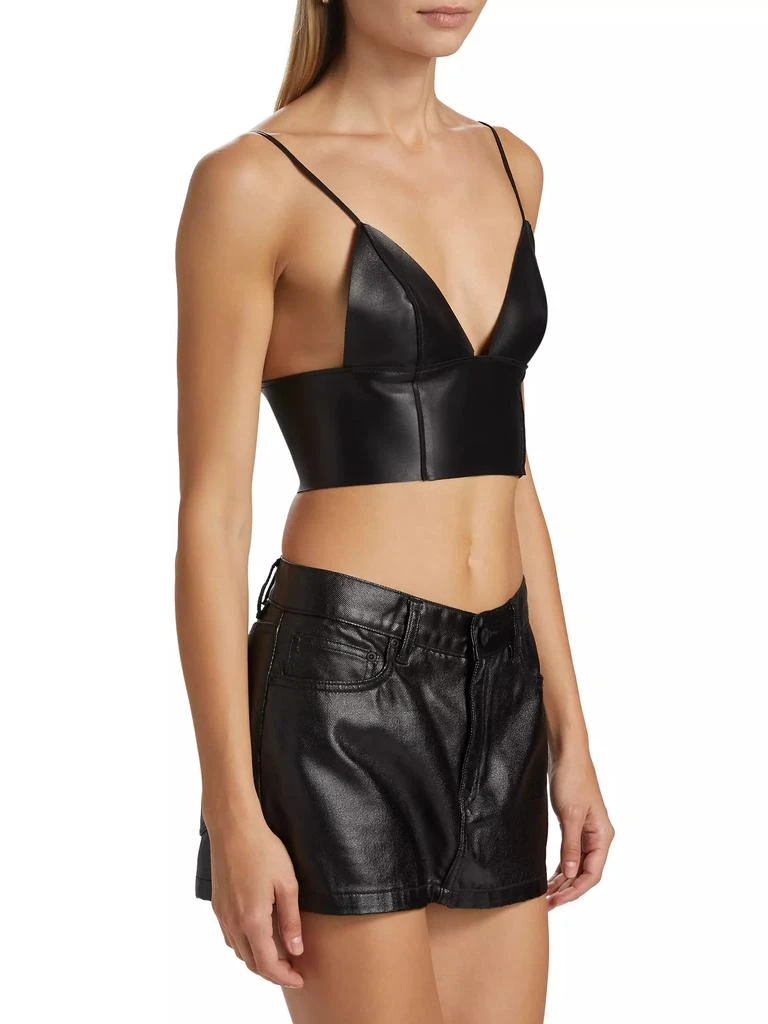 Purple Brand Leather Bralette Top 4
