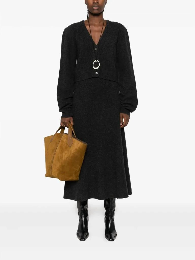 Nanushka Raddix Cardigan In Charcoal