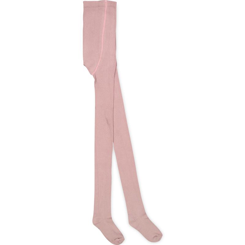 Abel & Lula Cotton tights with ornament in pink