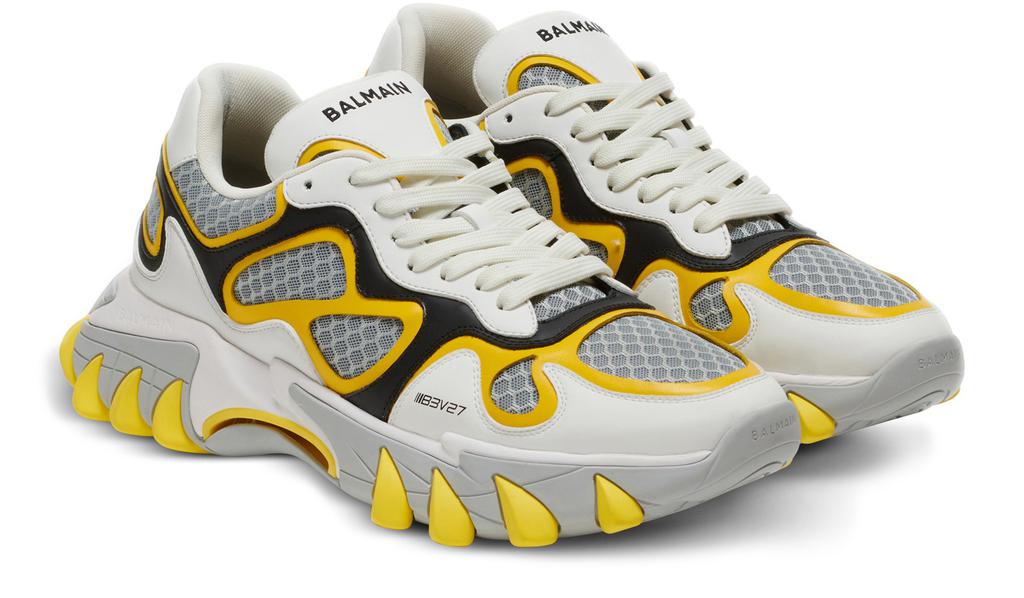 Balmain B-East leather and mesh sneakers - Free Shipping Balmain B-East leather and mesh sneakers - Free Shipping