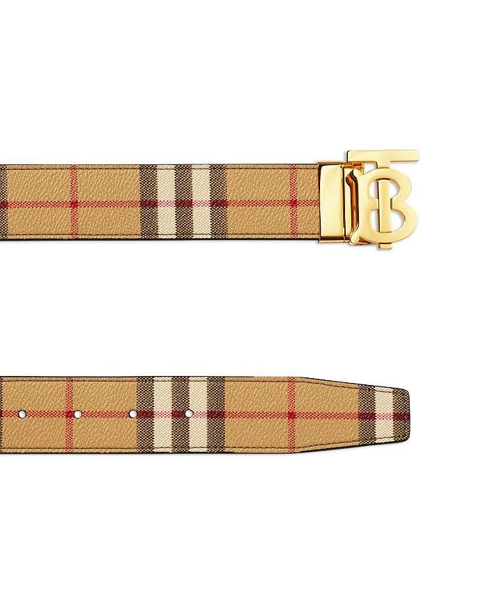 Burberry Men's Reversible Check Monogram Buckle Belt 2