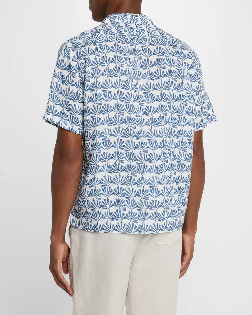 Onia Men's Air Linen Geometric Palms Camp Shirt 3