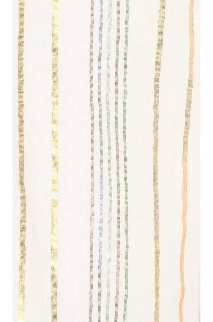 Tularosa Tularosa - Zana Striped One Shoulder Cotton Metallic Romper 5