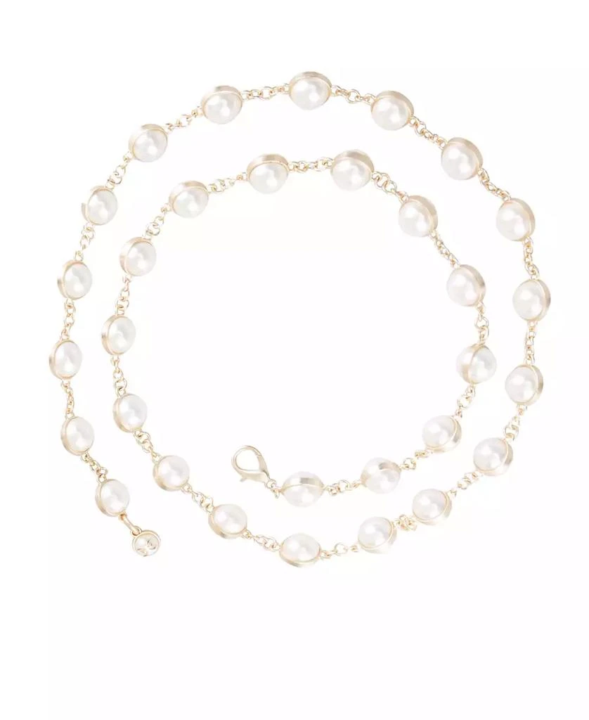 Sam Edelman Women's Imitated Pearl Embellished Gold-Tone Chain Dress Belt -  Dresses & Skirts - Free Shipping - BeyondStyle