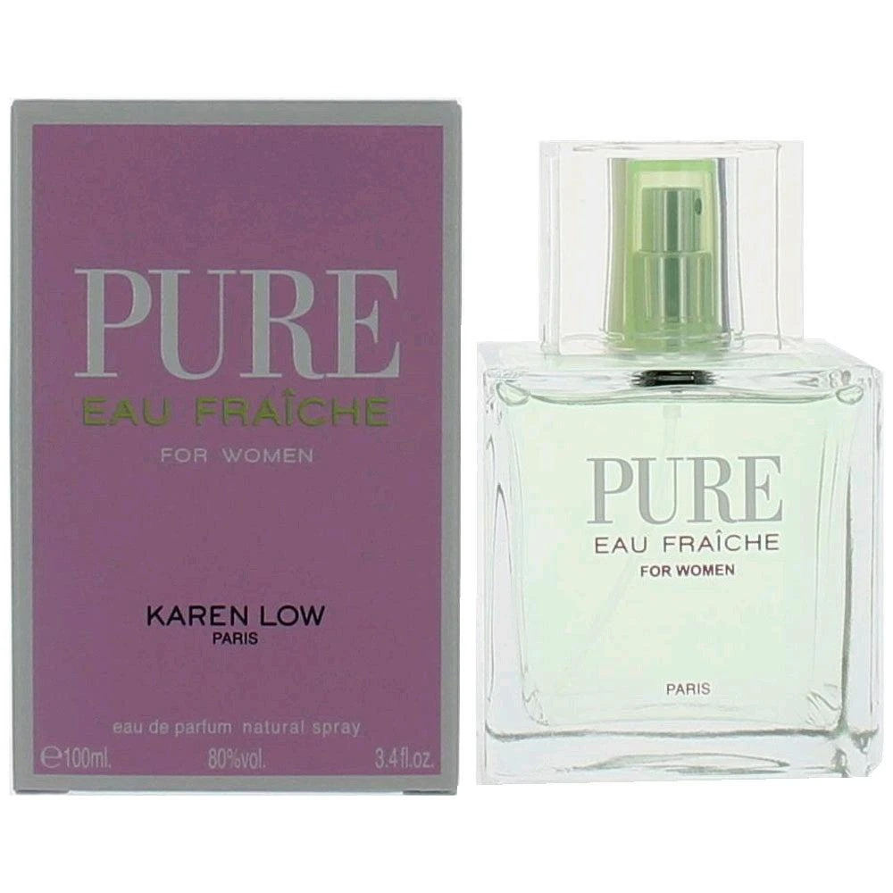 KAREN LOW 2pcs Pure Eau Fraiche by , 3.4 oz Eau De Parfum Spray for Women 1