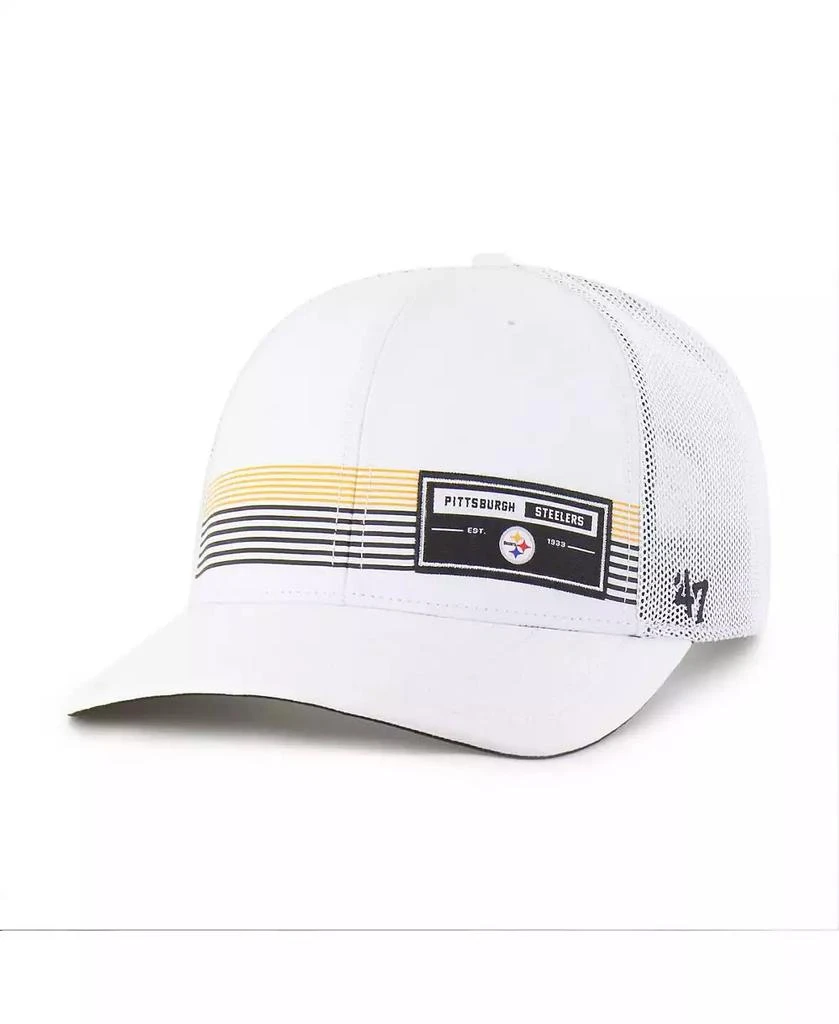 47 Brand Men's White Pittsburgh Steelers Rangefinder Trucker