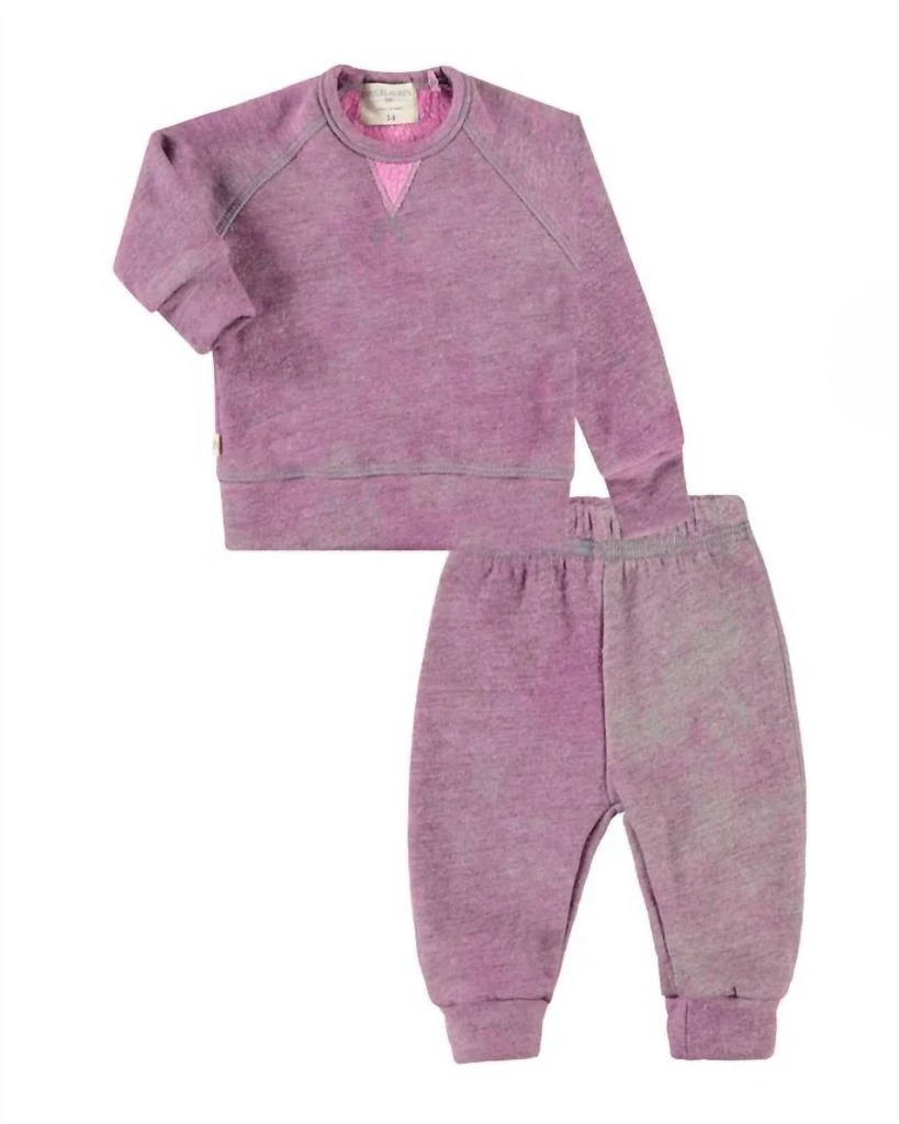 PAIGELAUREN Paigelauren - Kids Sherpa Sweatshirt Set Sweatpants