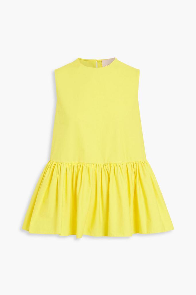 ROKSANDA Cotton-poplin peplum top