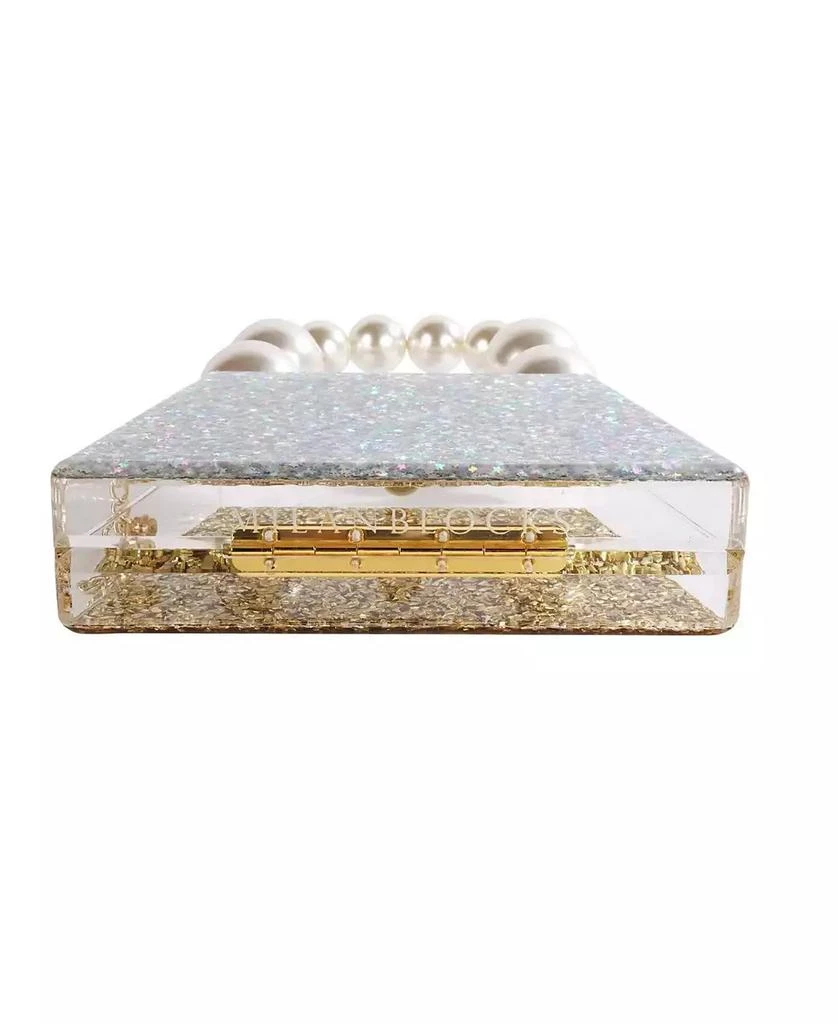 Milanblocks Forever Love Glitter Top Handle Acrylic Clutch 5