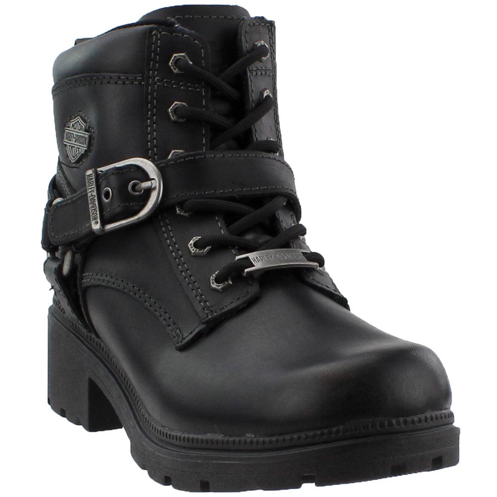 Harley Davidson Tegan Round Toe Zippered Motorcycle Boots